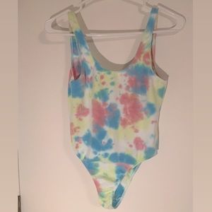70s tie-dye bodysuit